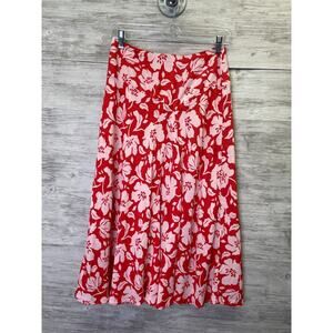 Hobbs London Skirt Size 4 Womens Long Red Floral